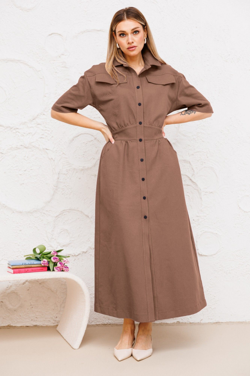 Платья Amberа Style 1052С кофе