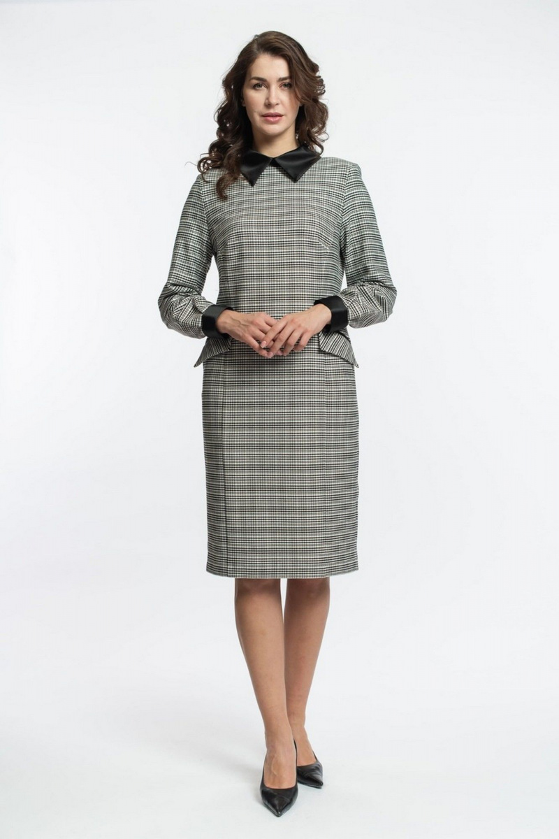 Платья FASHION CENTRE Пв-3593 серо-белый