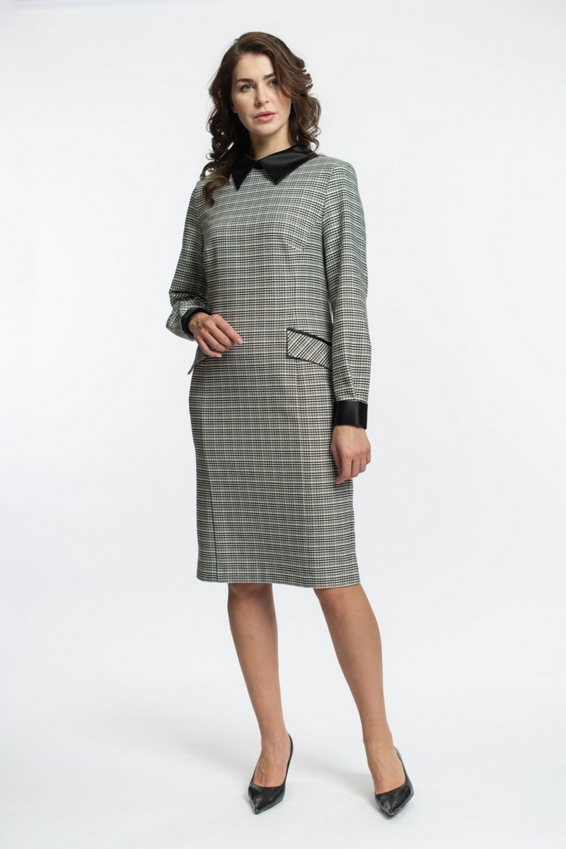 Платья FASHION CENTRE Пв-3593 серо-белый