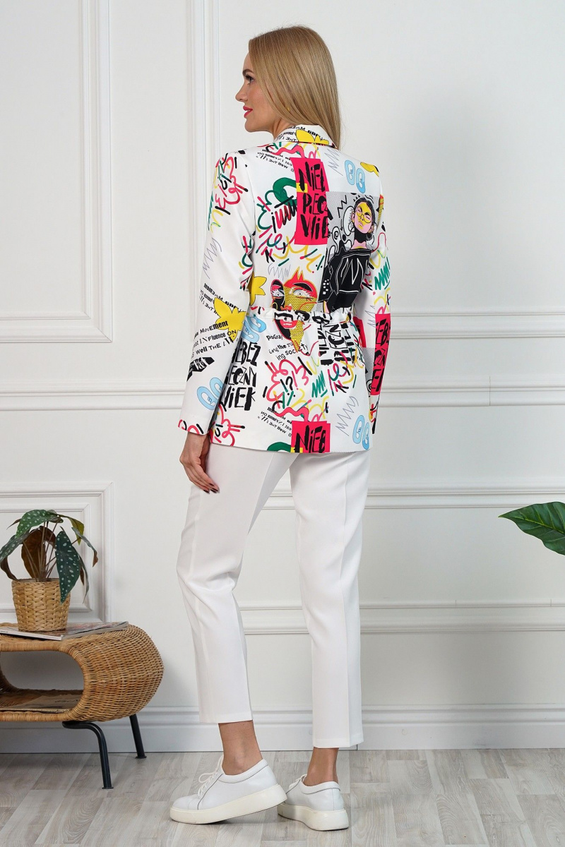 Брючный костюм Alani Collection 2111 белый