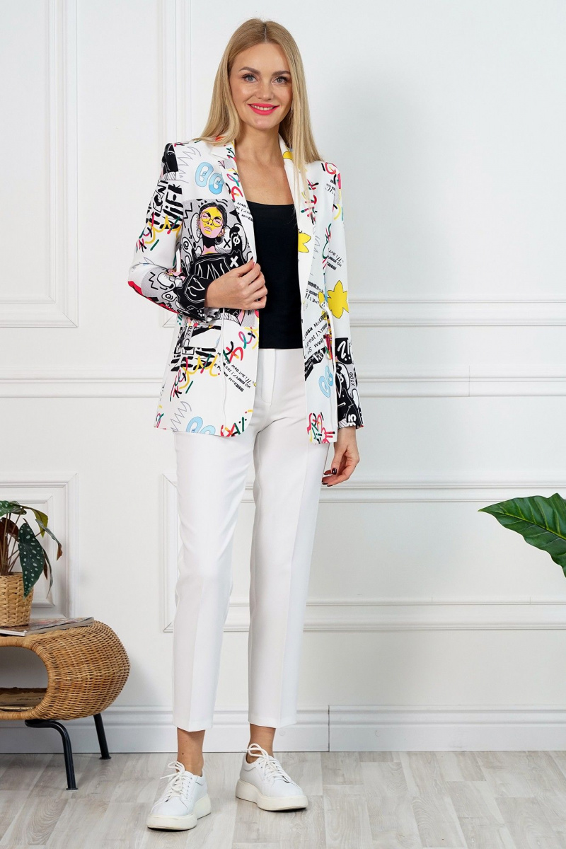 Брючный костюм Alani Collection 2111 белый