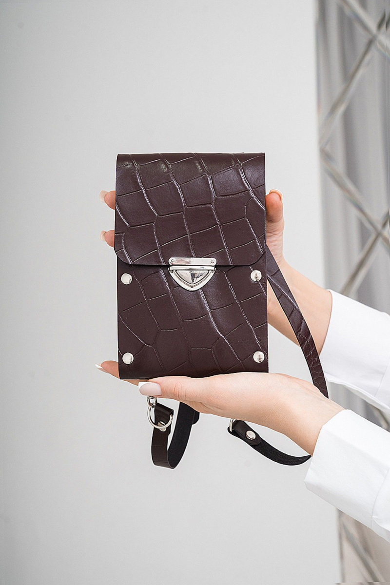 Женская сумка Because COLIBRI BORDO CROCO