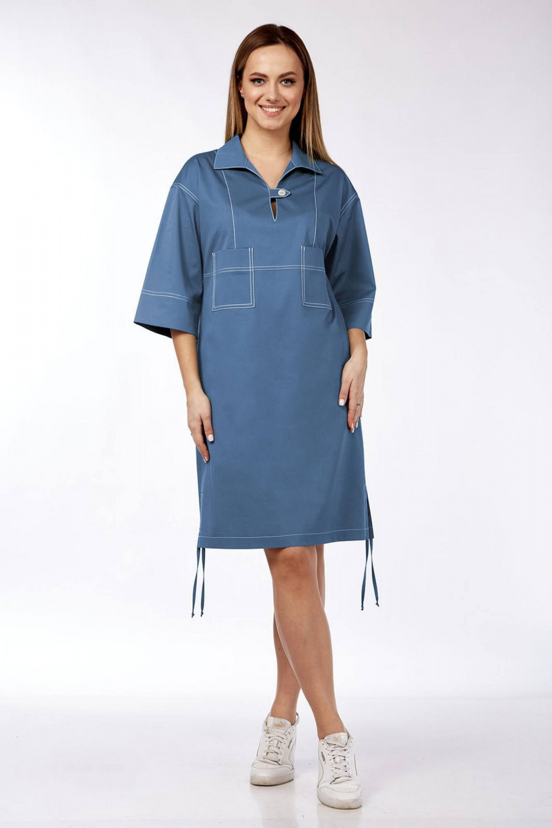 Платья Lady Style Classic 2762 синие_тона