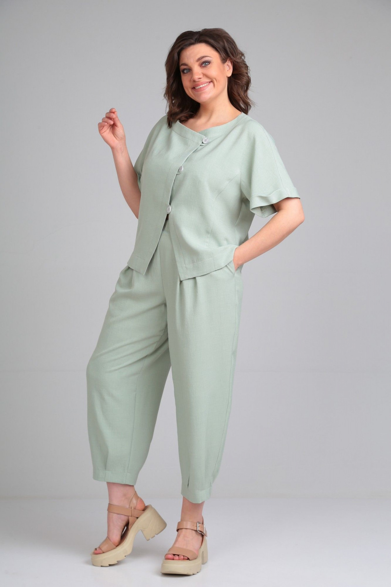 Брючный костюм Michel chic 1337/1 светло-зеленый