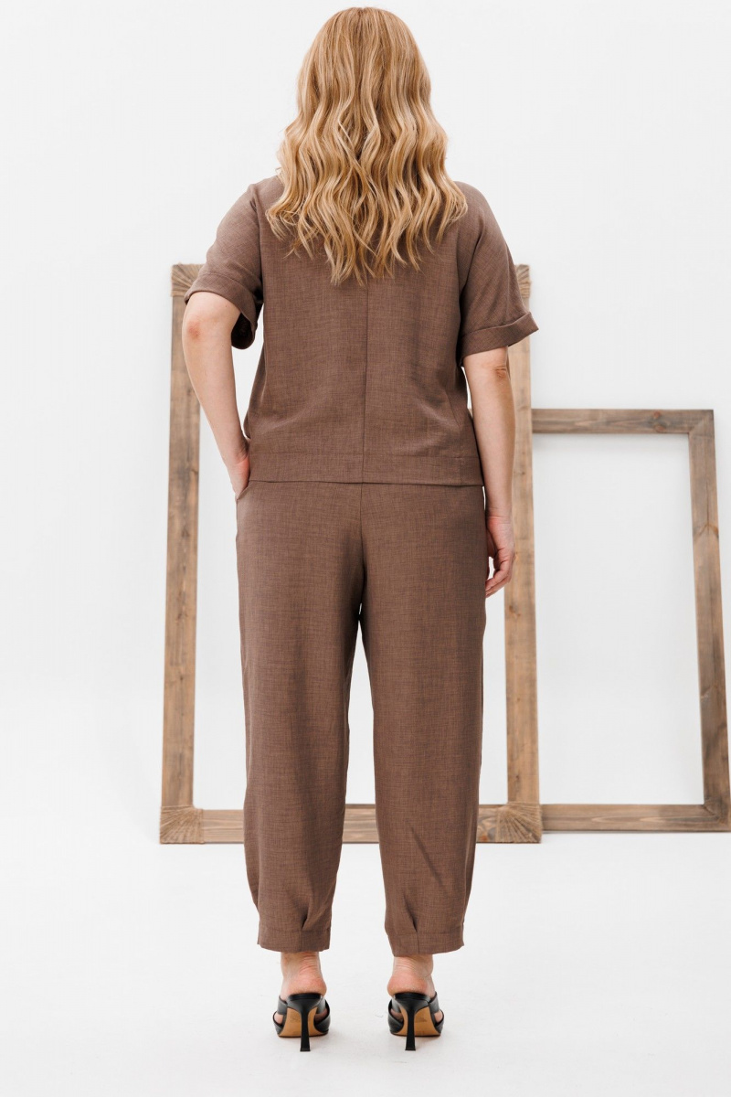 Брючный костюм Michel chic 1337/1 коричневый
