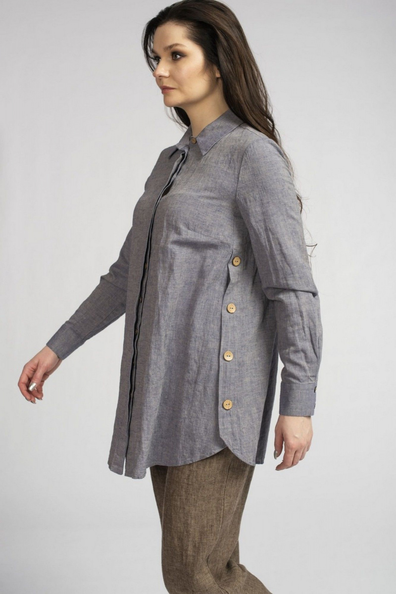 Блузы FASHION CENTRE Л-3483.1 светло-фиолетовый_меланж