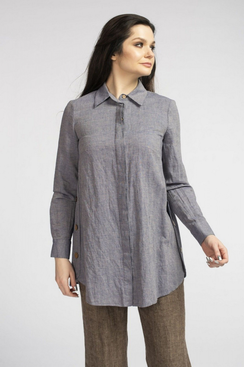 Блузы FASHION CENTRE Л-3483.1 светло-фиолетовый_меланж