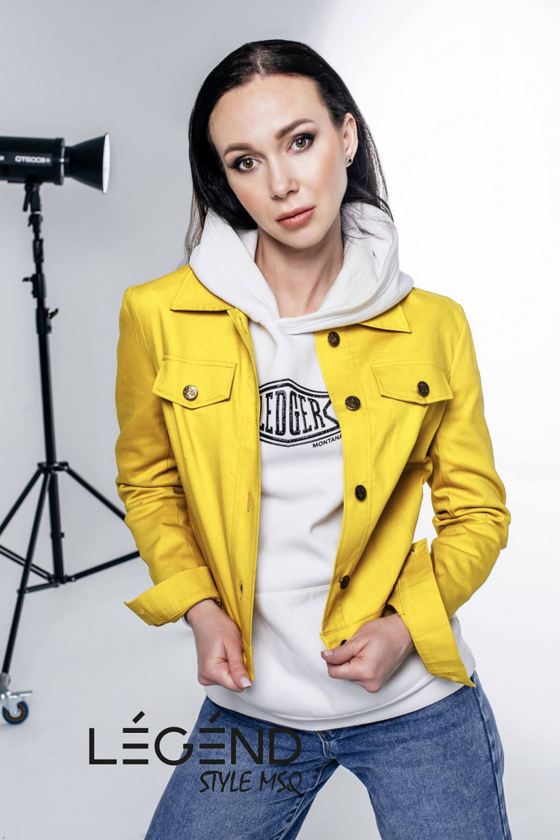 Женская куртка Legend Style G-005 горчичиный