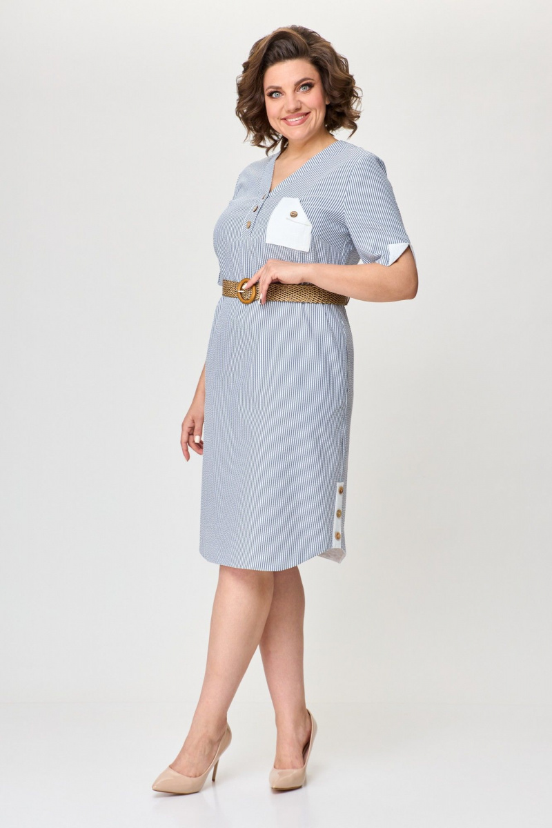 Платья Moda Versal П2393 бело-голубой