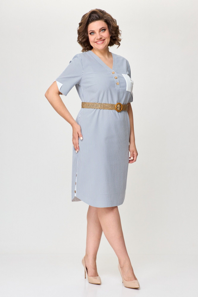 Платья Moda Versal П2393 бело-голубой