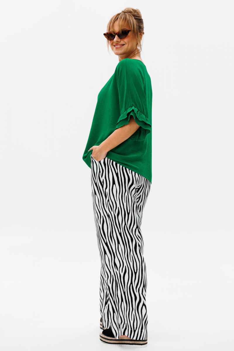 Брючный костюм Mubliz 180 зеленый_зебра