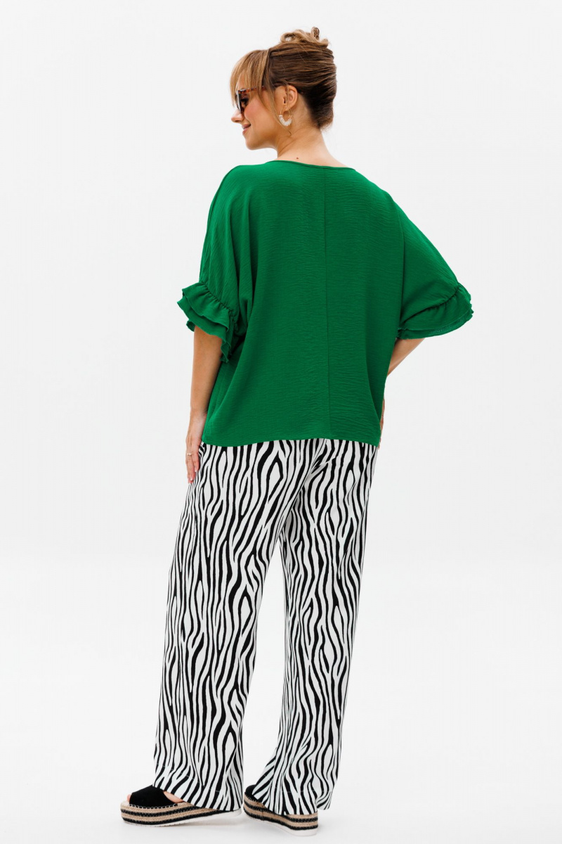 Брючный костюм Mubliz 180 зеленый_зебра