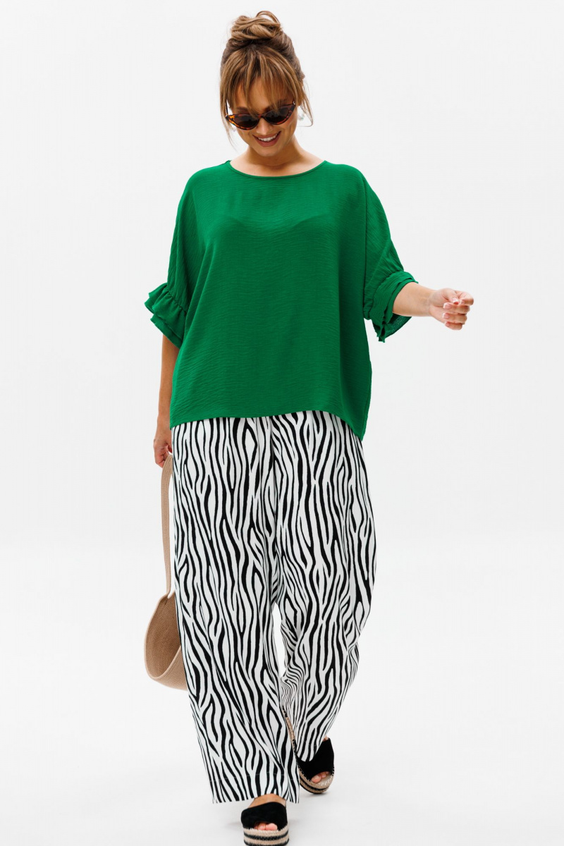 Брючный костюм Mubliz 180 зеленый_зебра