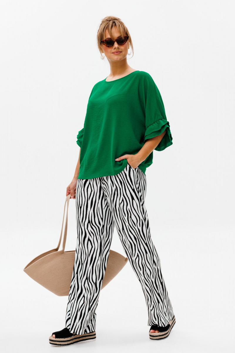 Брючный костюм Mubliz 180 зеленый_зебра