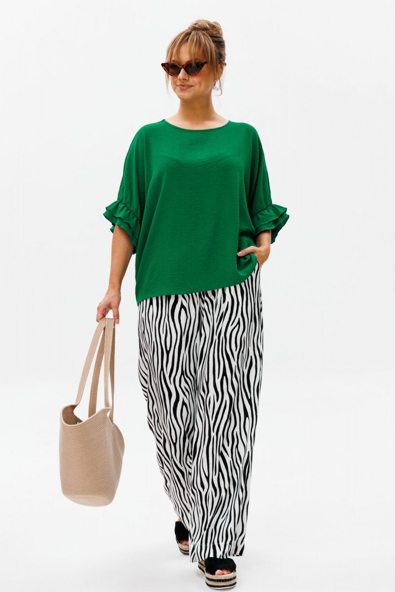 Брючный костюм Mubliz 180 зеленый_зебра