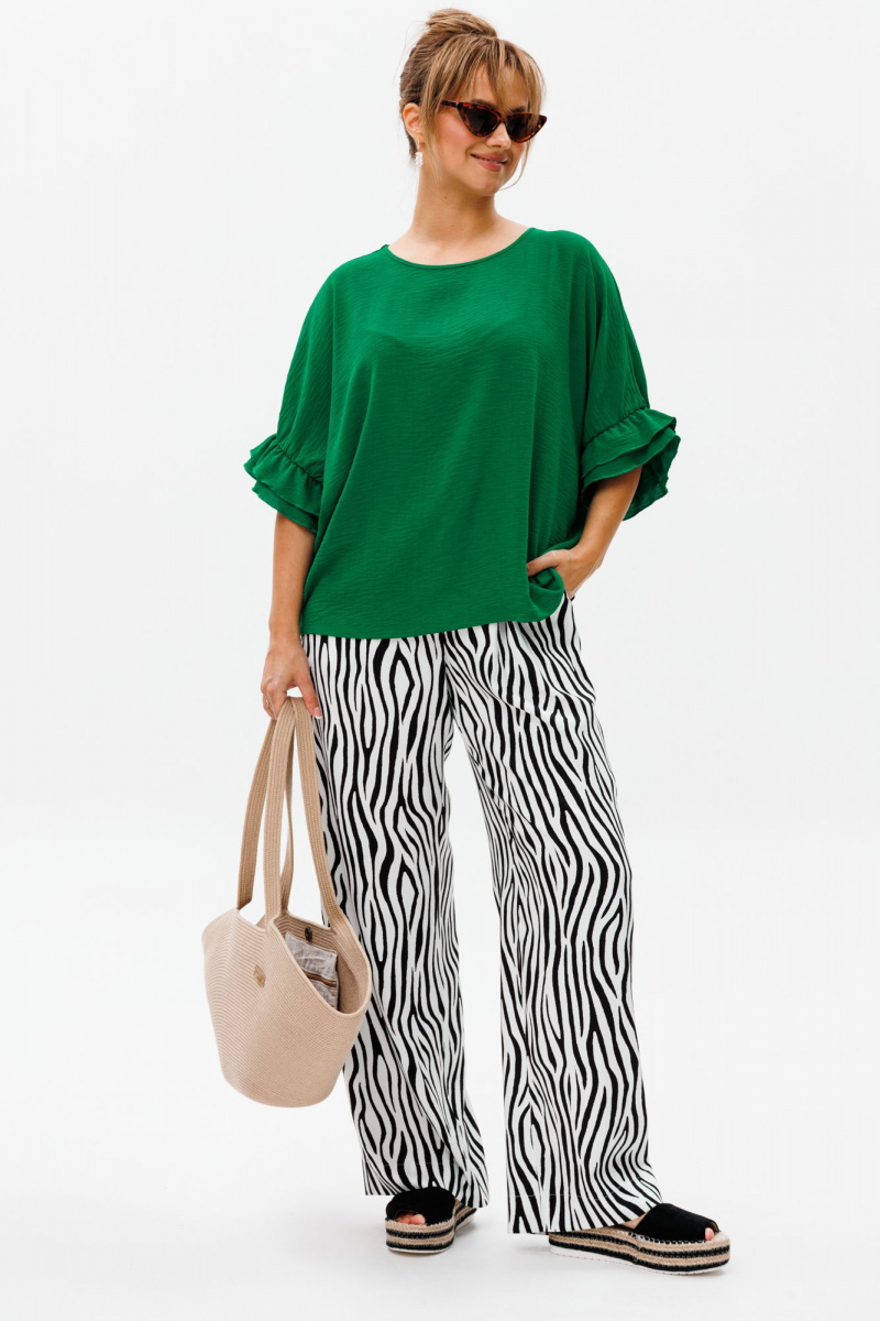 Брючный костюм Mubliz 180 зеленый_зебра