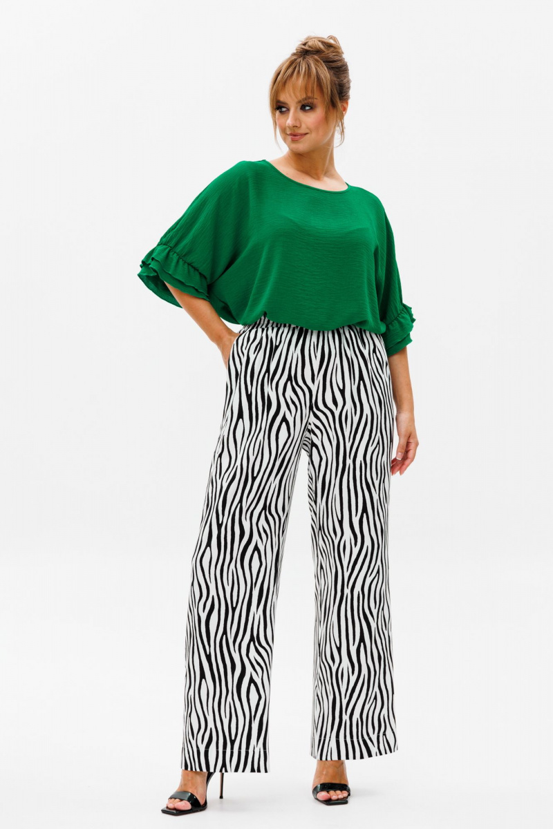 Брючный костюм Mubliz 180 зеленый_зебра