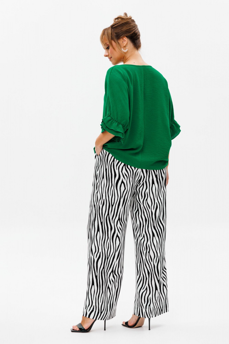 Брючный костюм Mubliz 180 зеленый_зебра