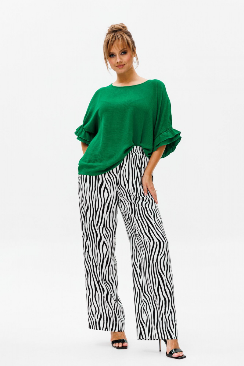 Брючный костюм Mubliz 180 зеленый_зебра