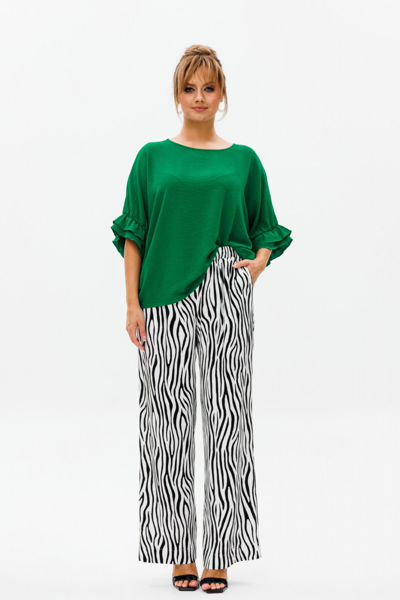Брючный костюм Mubliz 180 зеленый_зебра