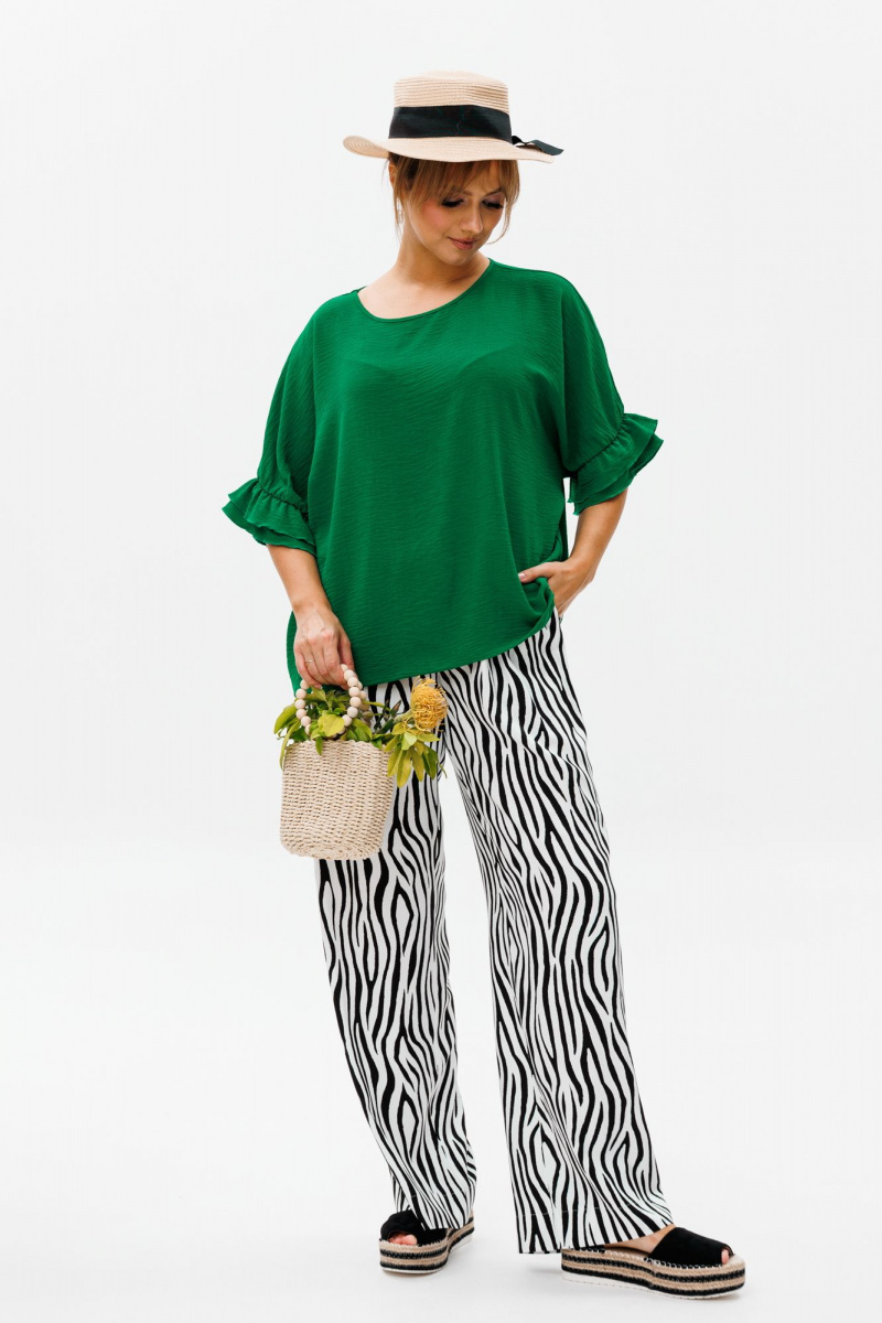 Брючный костюм Mubliz 180 зеленый_зебра