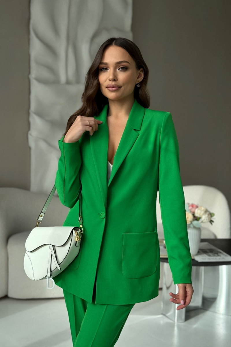 Брючный костюм Dilana VIP 2056 зеленый