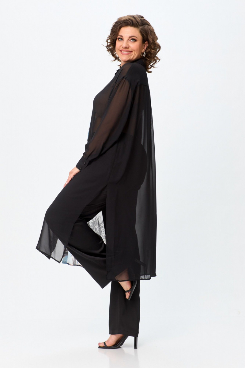 Рубашки Avenue Fashion 0315-2 черный+дизайн_перья