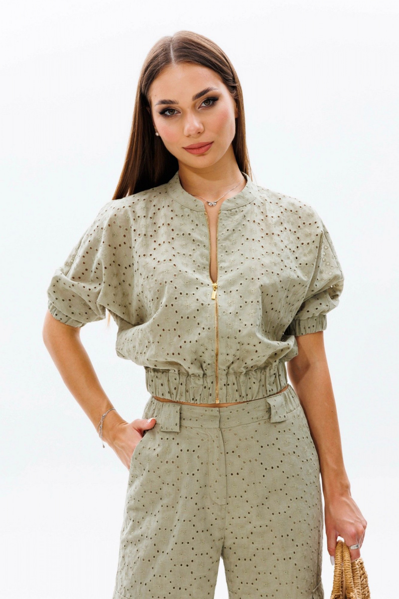 Брючный комплект Mia-Moda 1572-2 оливковый