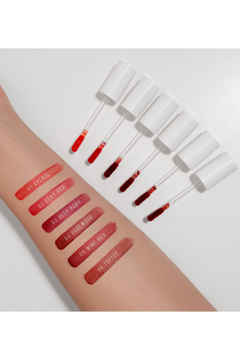Блески и тинты LUXVISAGE LIP_TINT_AQUA_GEL_hyaluron_complex 03 рубиновый (deep ruby)