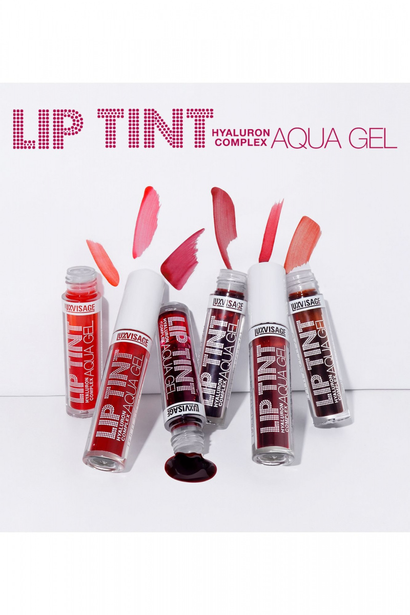 Блески и тинты LUXVISAGE LIP_TINT_AQUA_GEL_hyaluron_complex 03 рубиновый (deep ruby)