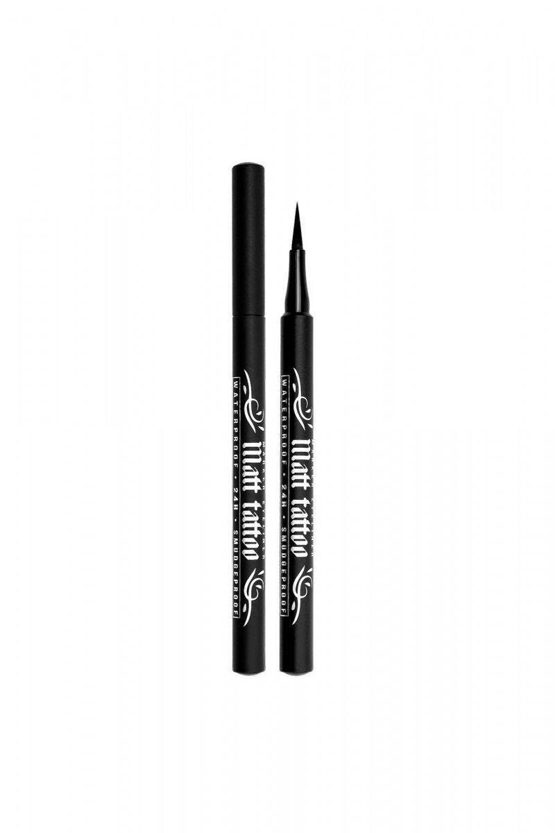 Карандаши для глаз и подводки LUXVISAGE Matt_tattoo_waterproof_24H_smudgeproof черная