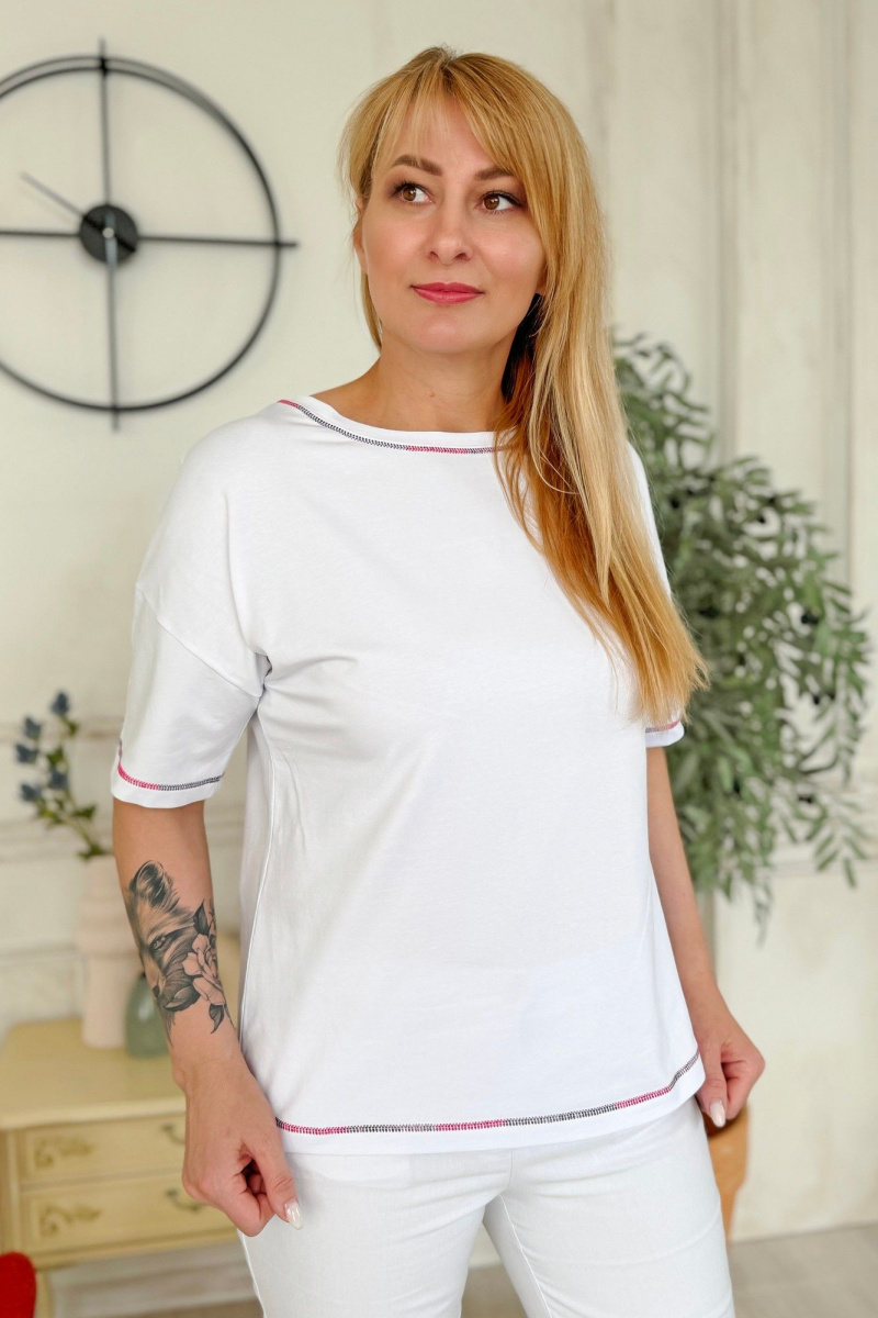 Джемперы Rumoda 2220 розовый_белый