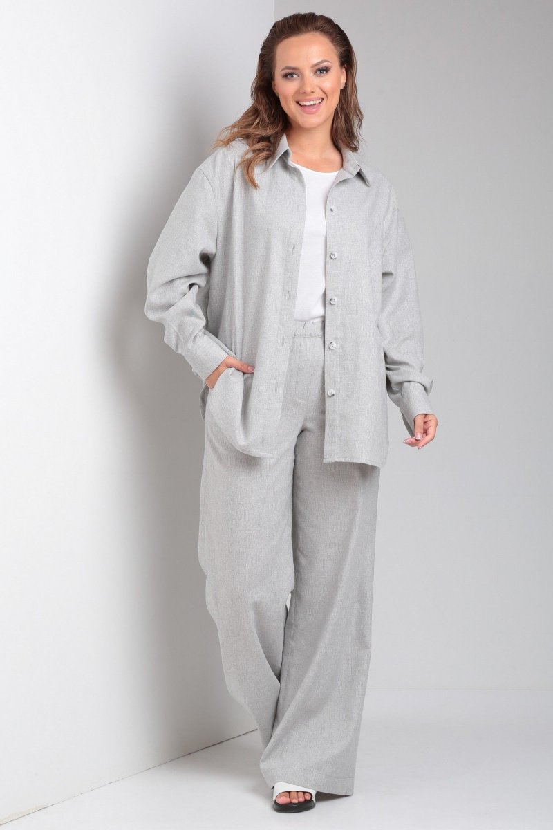 Брючный комплект Your size 2231 светло-серый