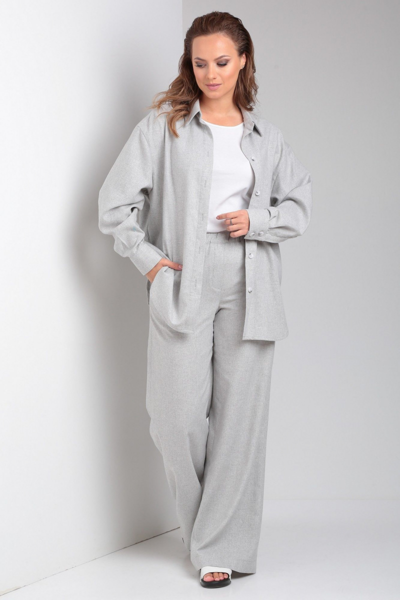 Брючный комплект Your size 2231 светло-серый
