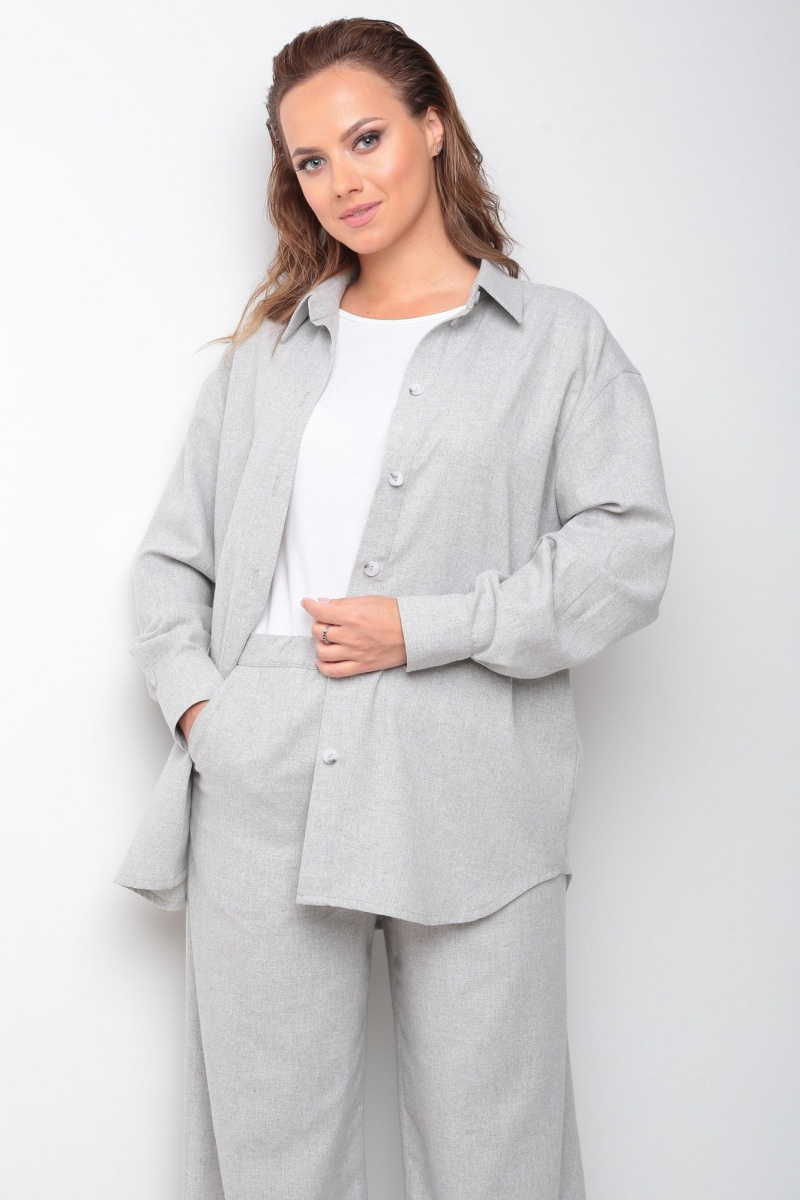 Брючный комплект Your size 2231 светло-серый