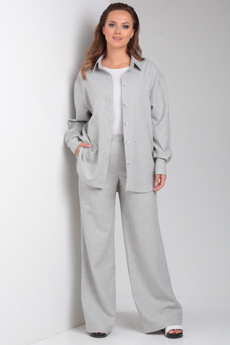 Брючный комплект Your size 2231 светло-серый