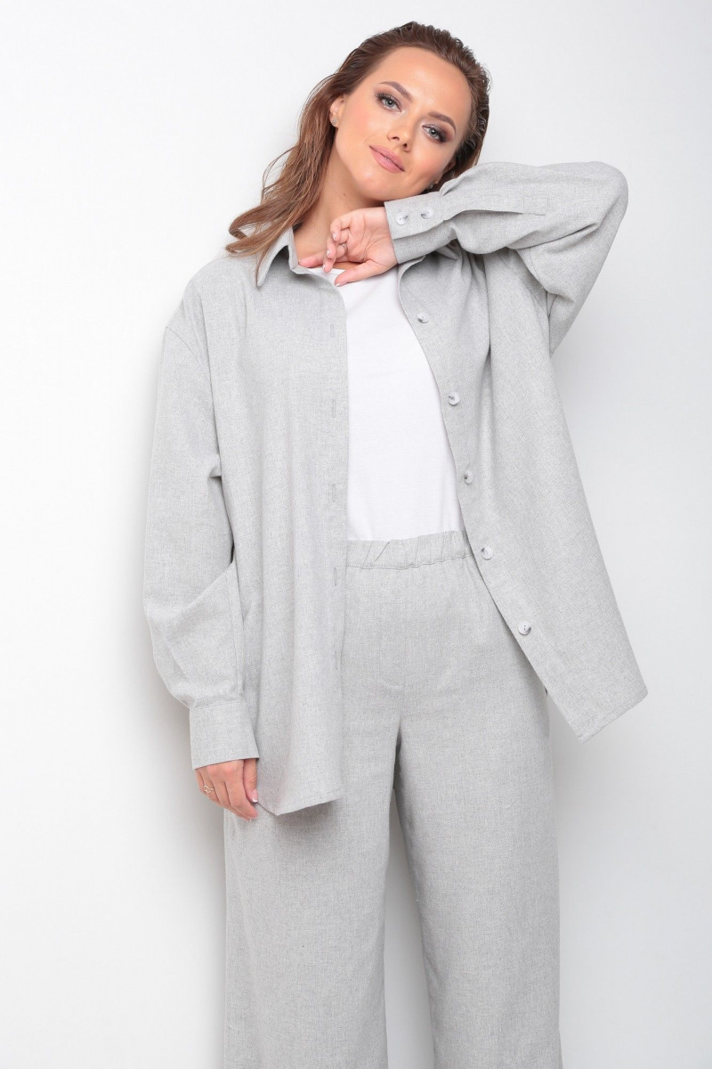 Брючный комплект Your size 2231 светло-серый