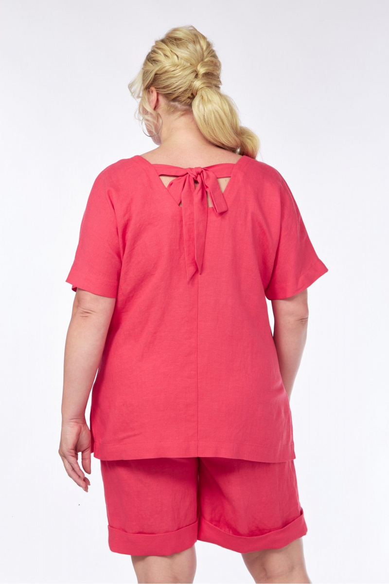 Женский комплект с шортами AVA fashion М-057-1 малиновый