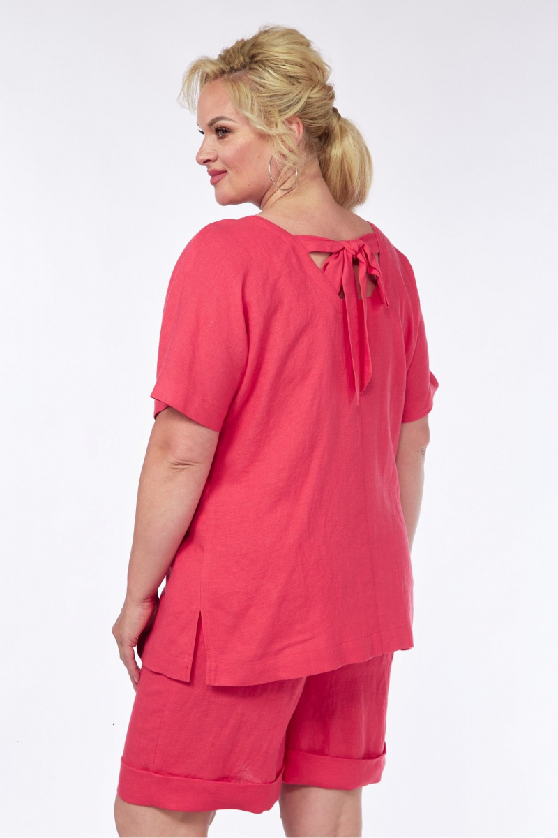 Женский комплект с шортами AVA fashion М-057-1 малиновый