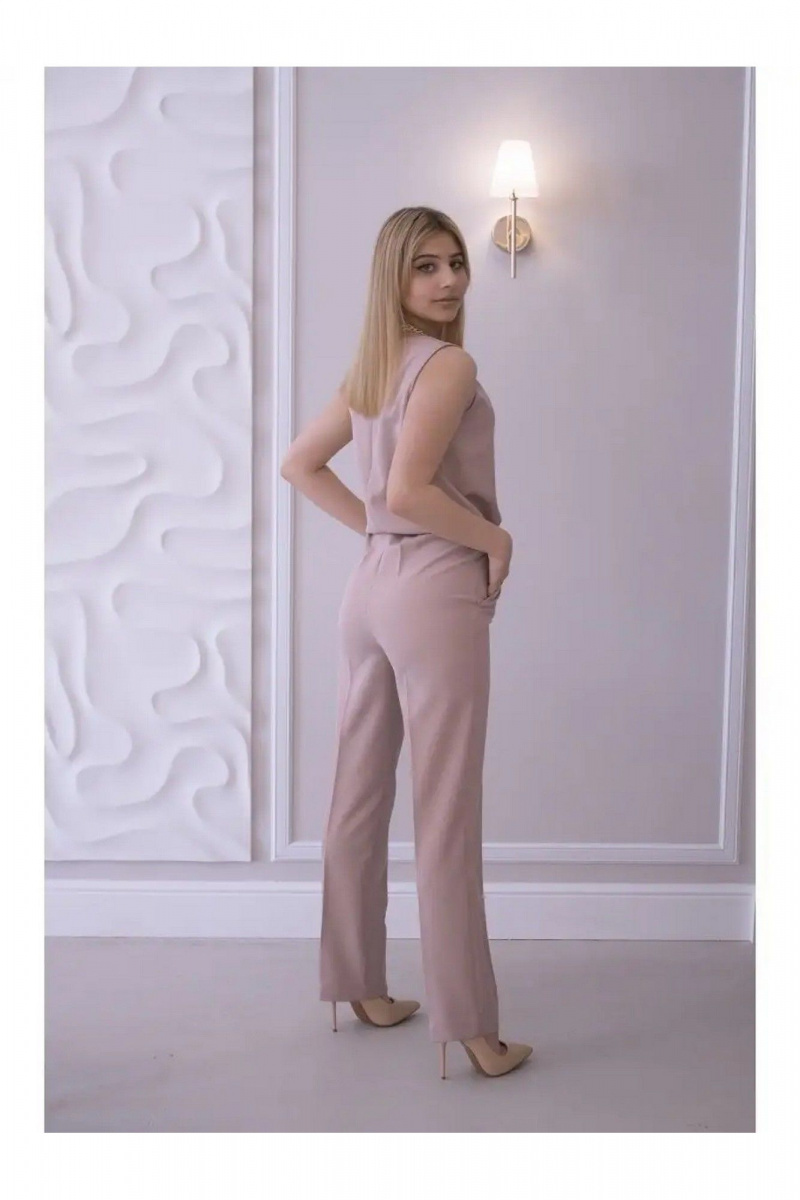 Женский комбинезон MONA STYLE FASHION&DESIGN 17248 пудровый