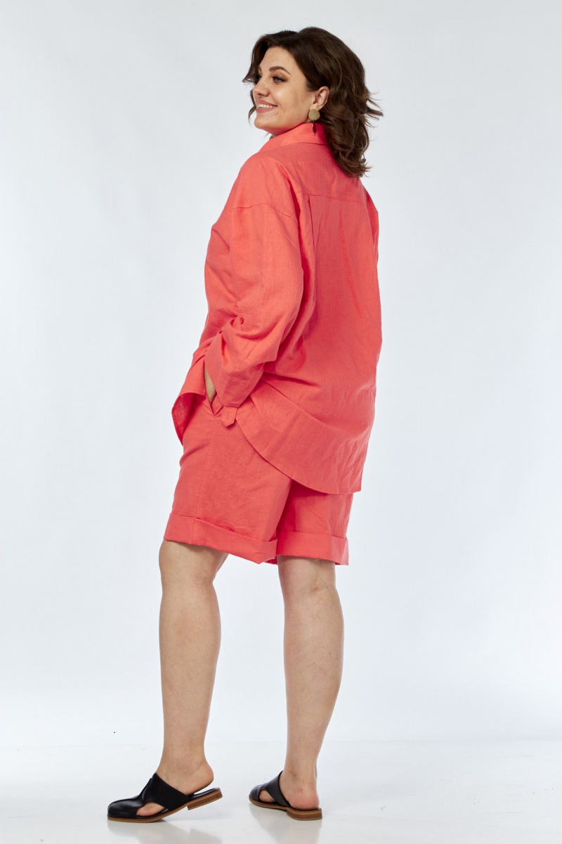 Комплект с блузой AVA fashion М-066 коралловый