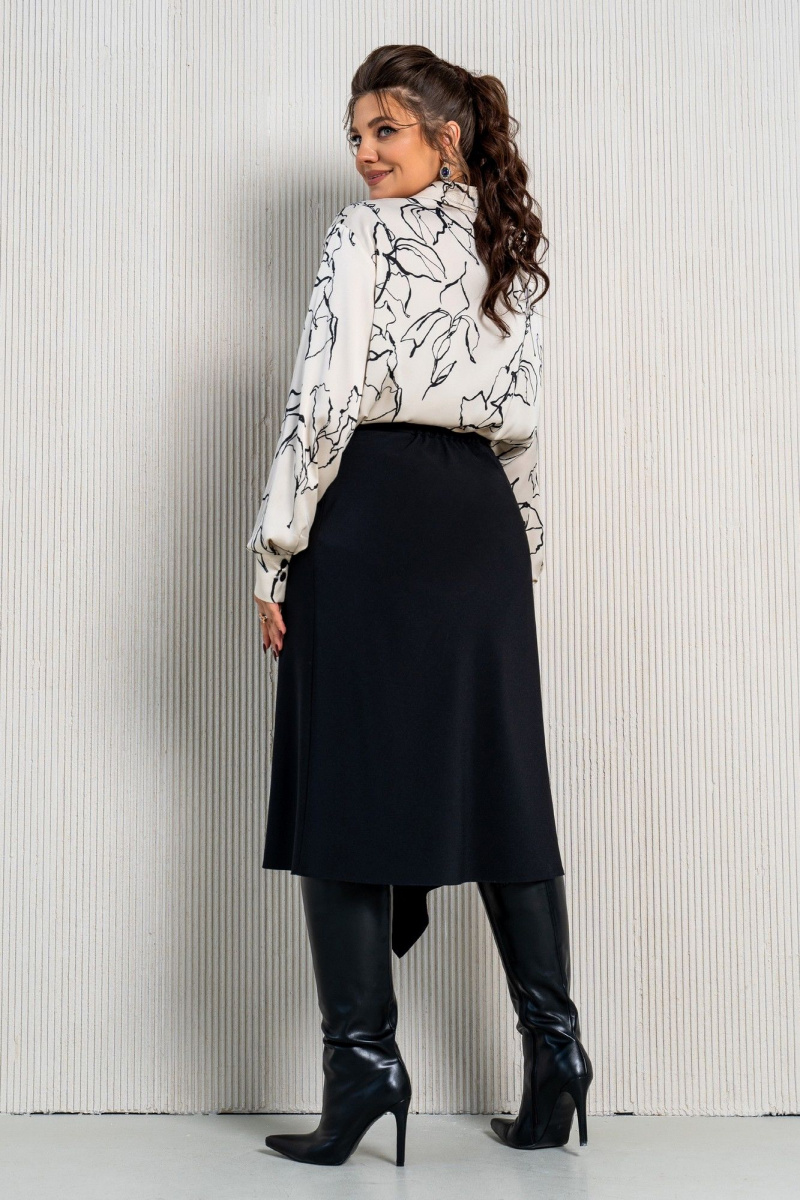Блузы Aira Style 24-054 бежево-черный