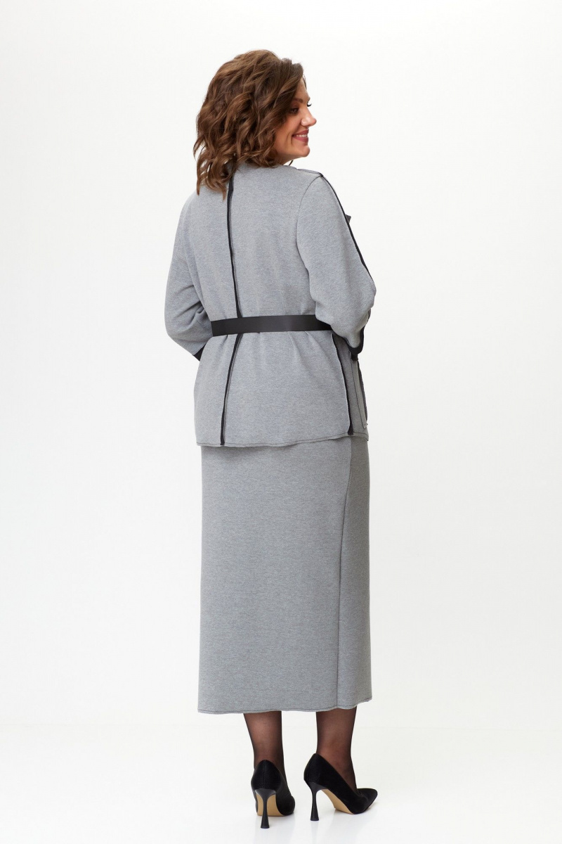 Юбочный костюм Michel chic 1388 серый