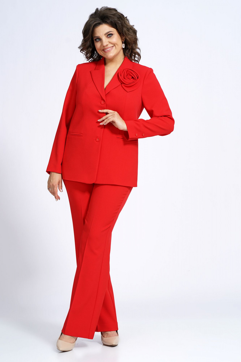 Брючный костюм Alani Collection 2143 красный