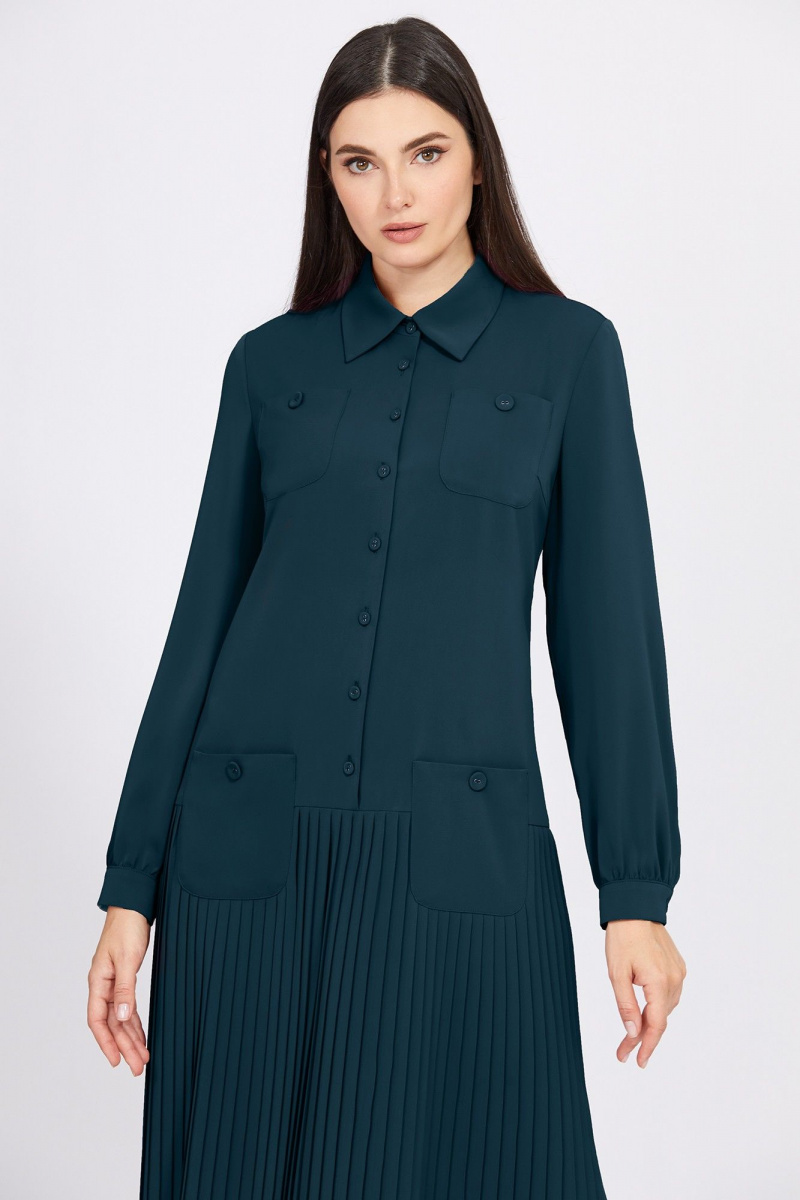 Платья Bazalini 4929 темно_бирюзовый