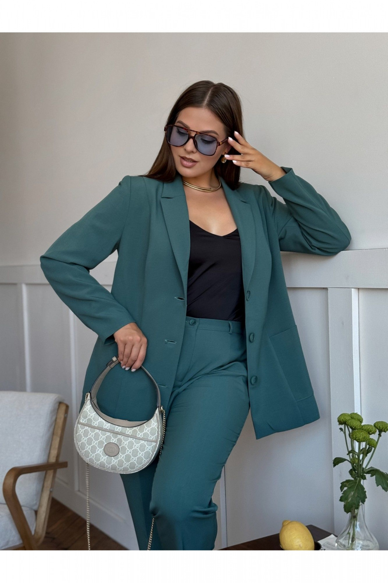 Брючный костюм Dilana VIP 2055 бирюза