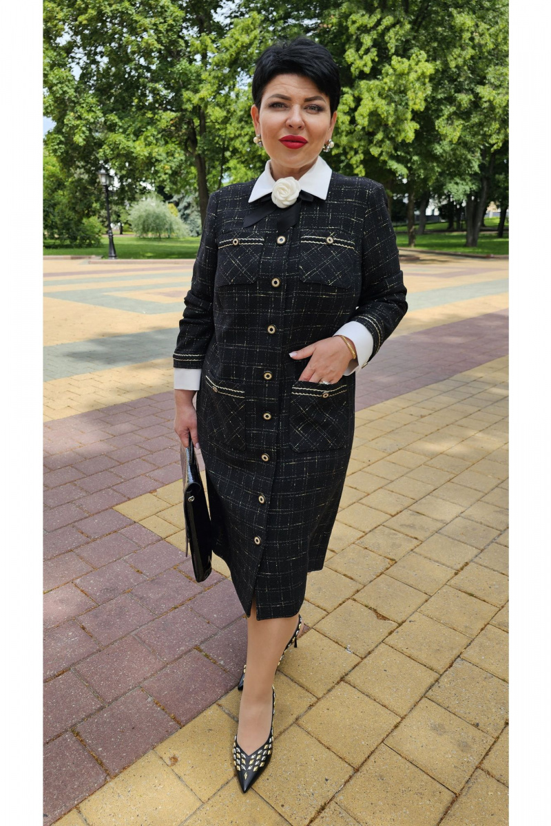 Платья Vittoria Queen 23243 диз_клетка-черный_белый