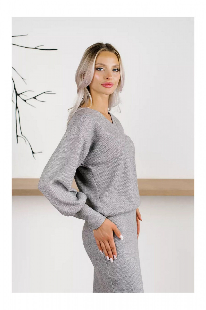 Юбочный костюм MONA STYLE FASHION&DESIGN 19089/2 серый