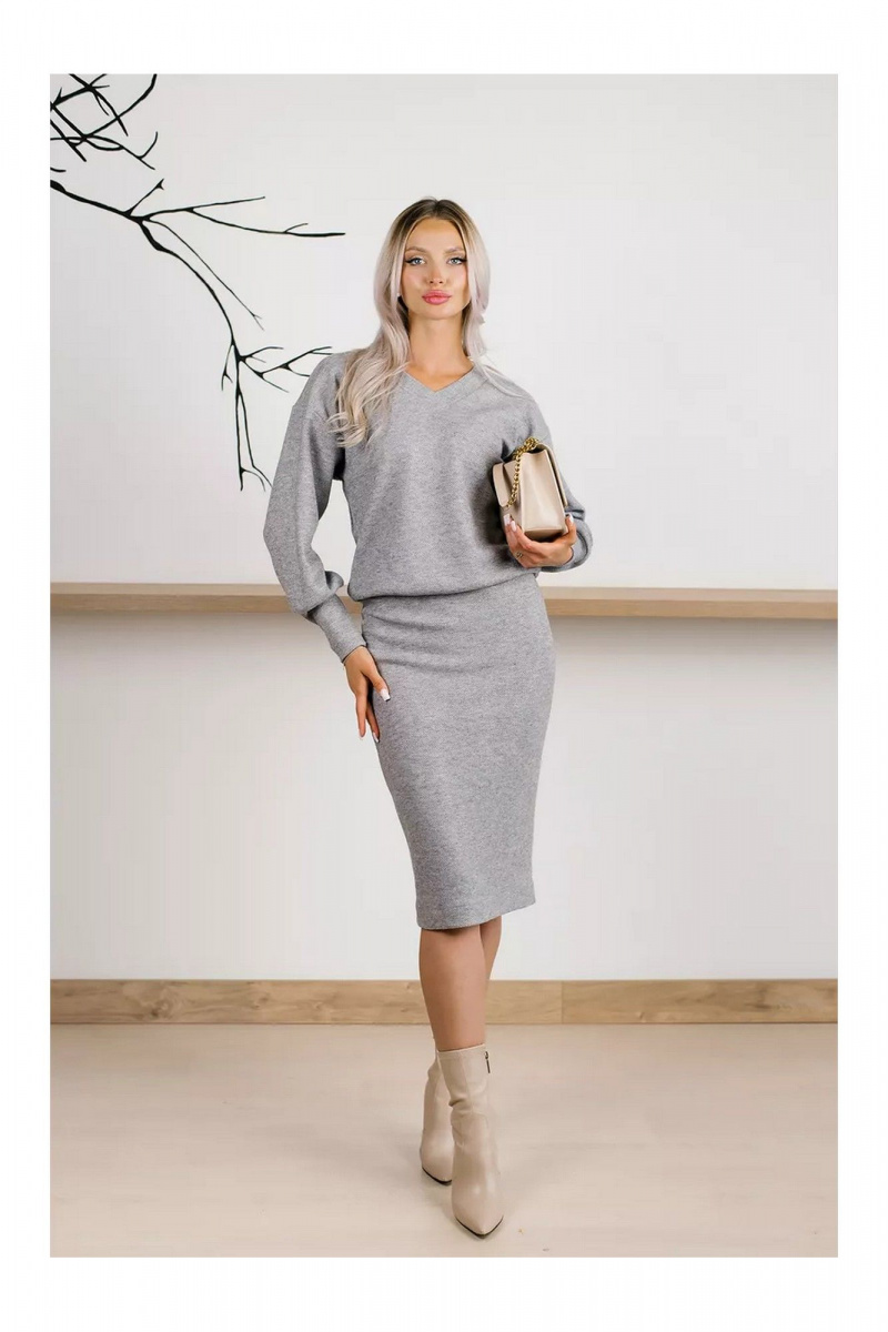 Юбочный костюм MONA STYLE FASHION&DESIGN 19089/2 серый