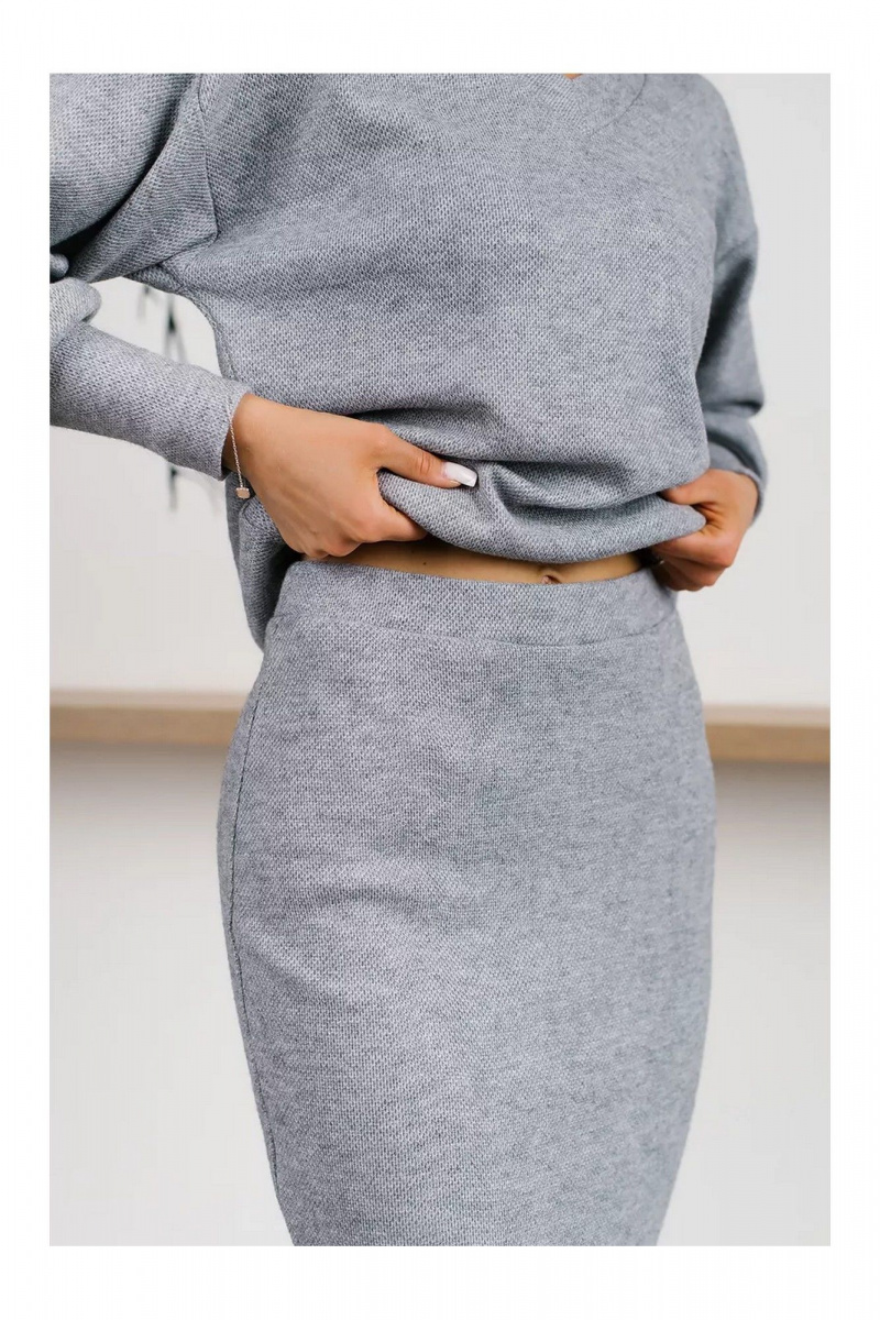 Юбочный костюм MONA STYLE FASHION&DESIGN 19089/2 серый